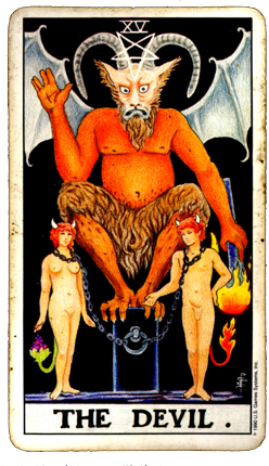 THe Devil Card from the Universal Waite Tarot Deck by US GAmes